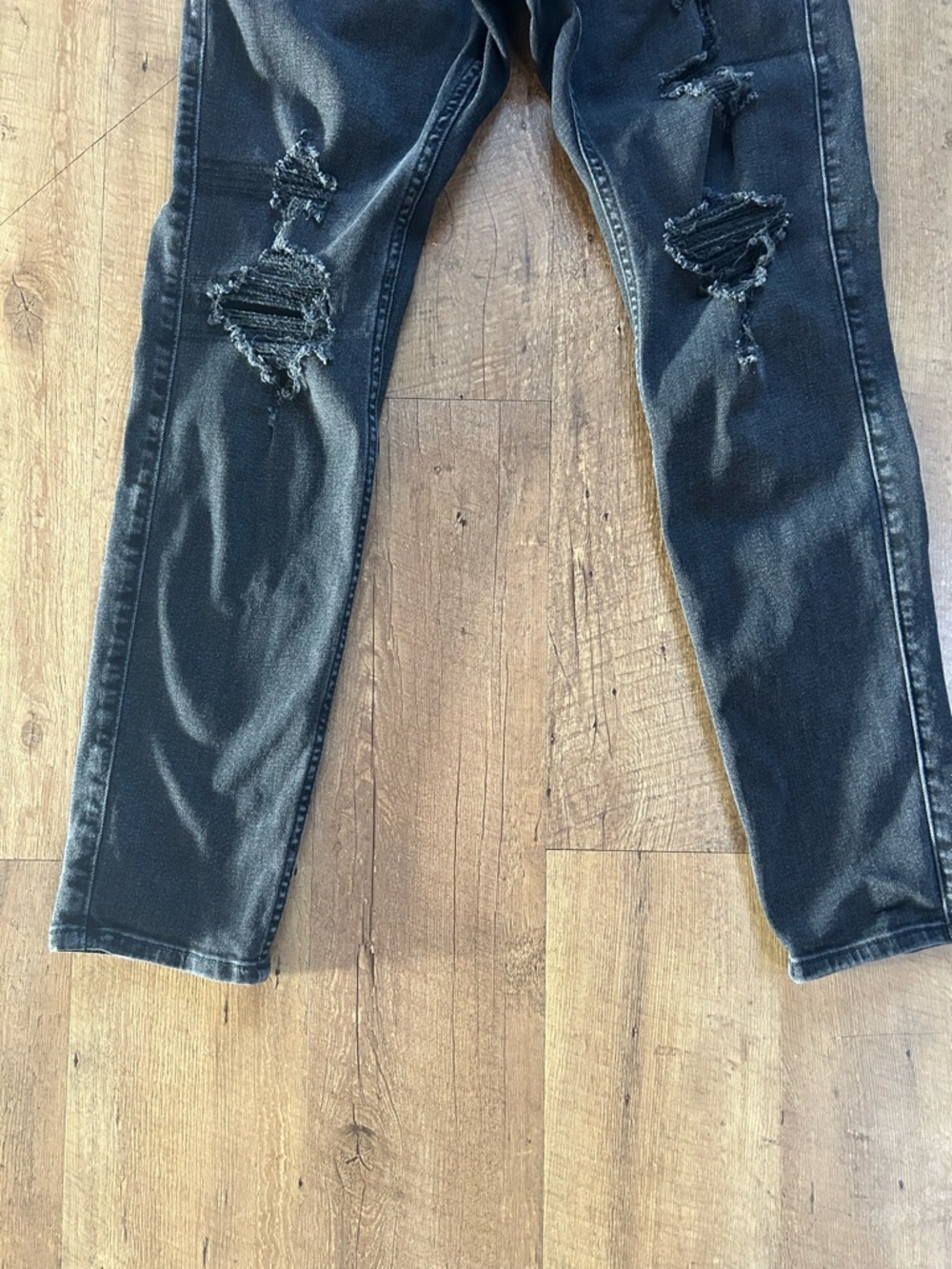 Hollister Black Distressed Skinny Jeans W30 L30 High Rise Stretch - Picture 3 of 15